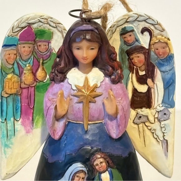 Jim Shore Heartwood Creek Nativity Angel Christmas Ornament 2014 - Picture 2 of 6